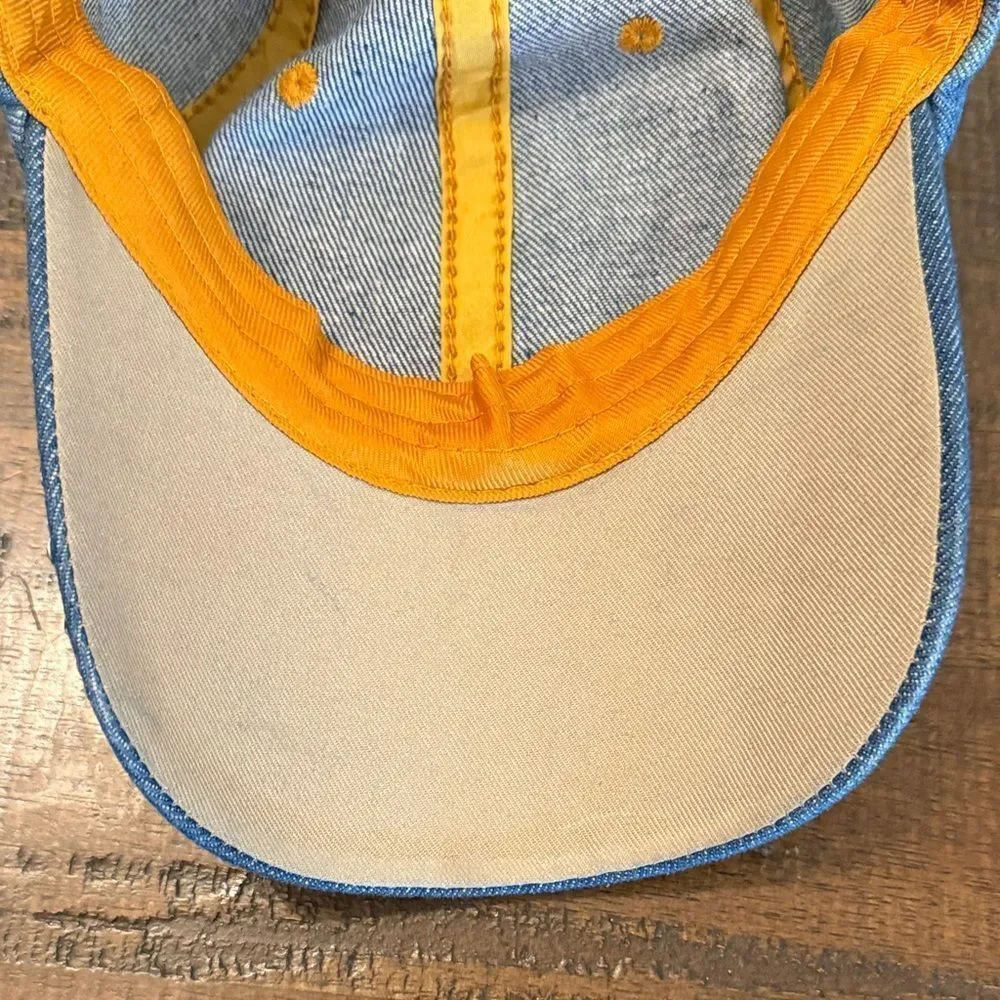 Denim Cap with American Flag Rhinestones - Picture 6 of 7